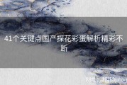 41个关键点国产探花彩蛋解析精彩不断