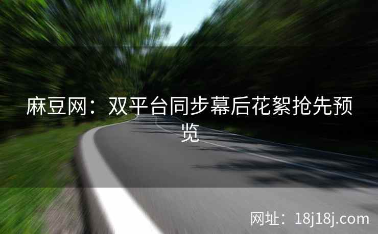 麻豆网：双平台同步幕后花絮抢先预览